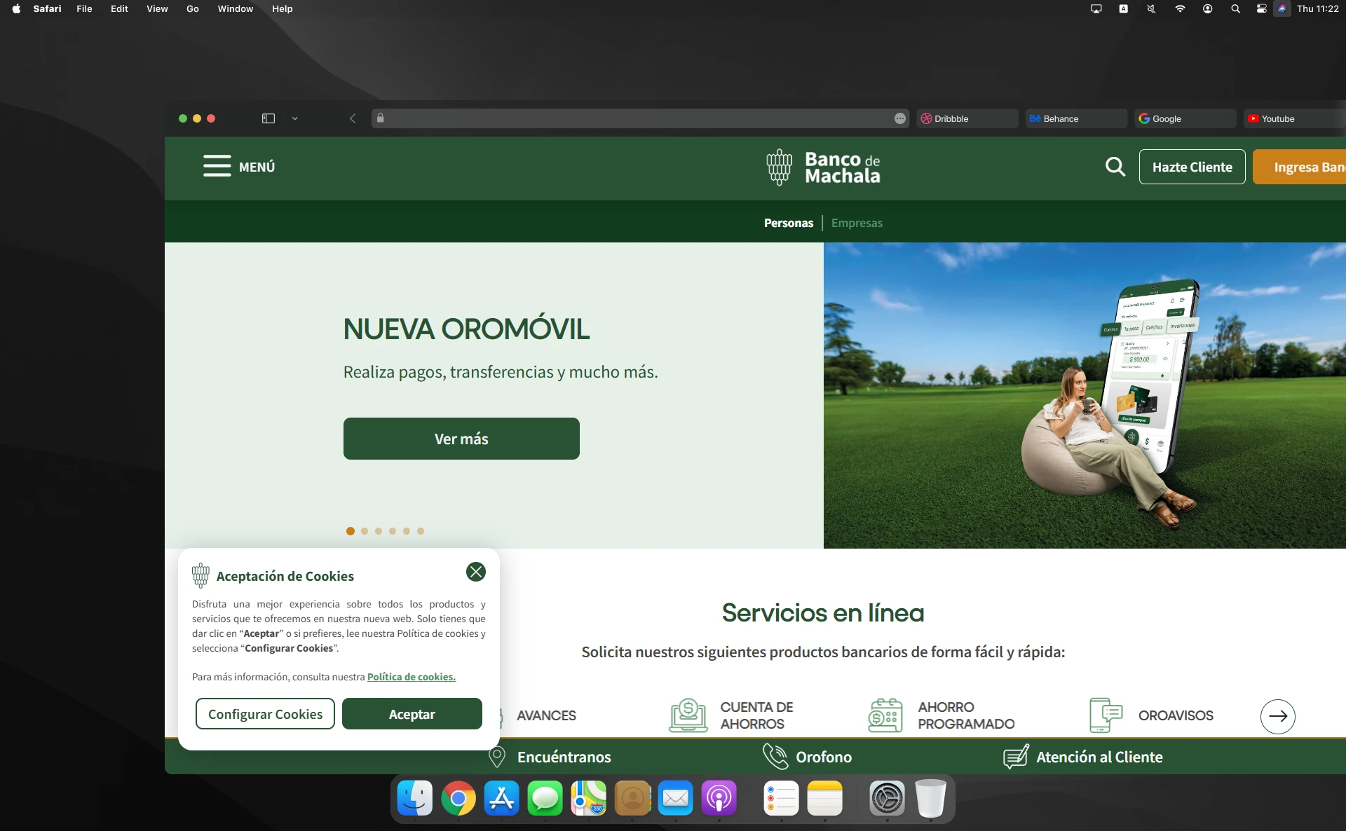 Portal Web Institucional Banco Machala